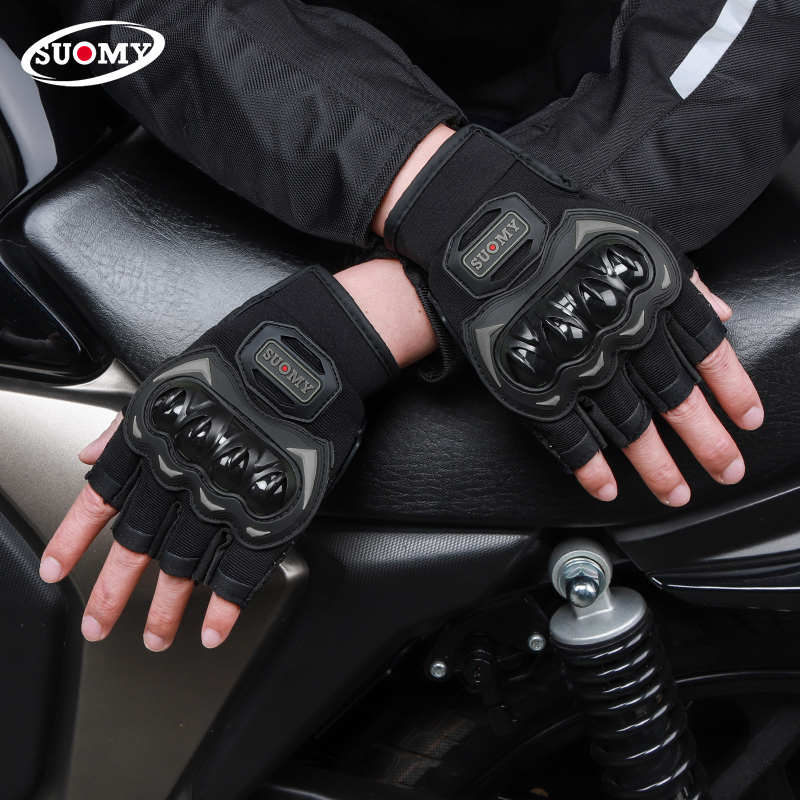 Motorcycle Gear Urban - Letnie, oddychające rękawiczki motocyklowe z odkrytymi