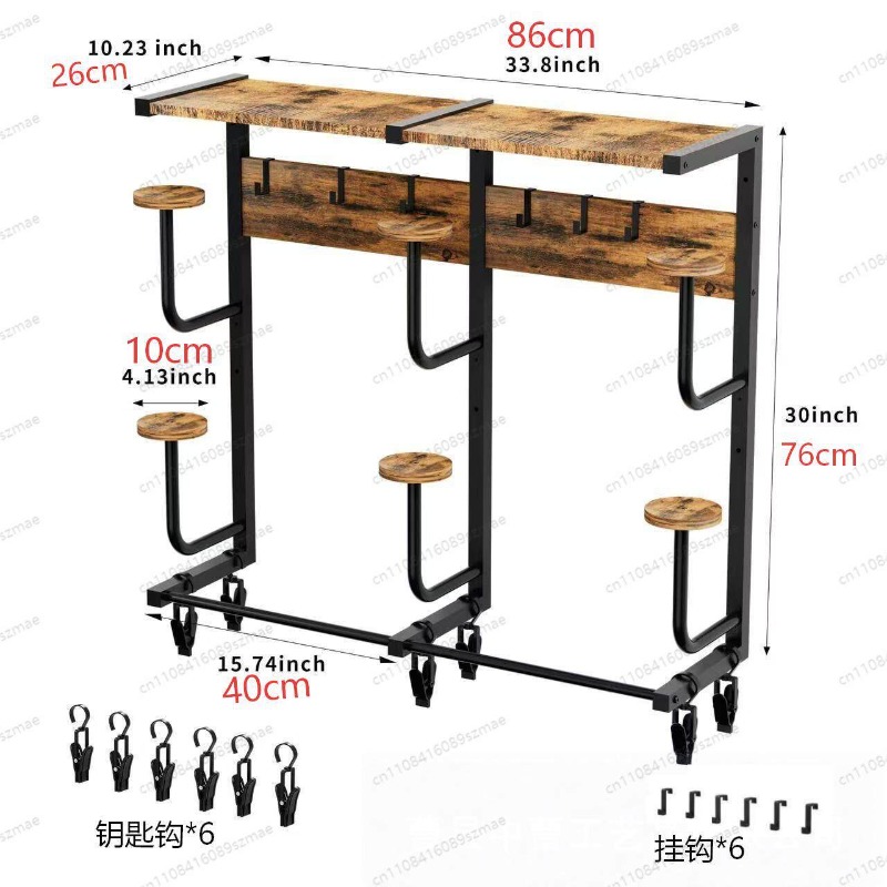 Motorcycle Gear Garage Storage - Uchwyt ścienny na kask, wielofunkcyjny organizer