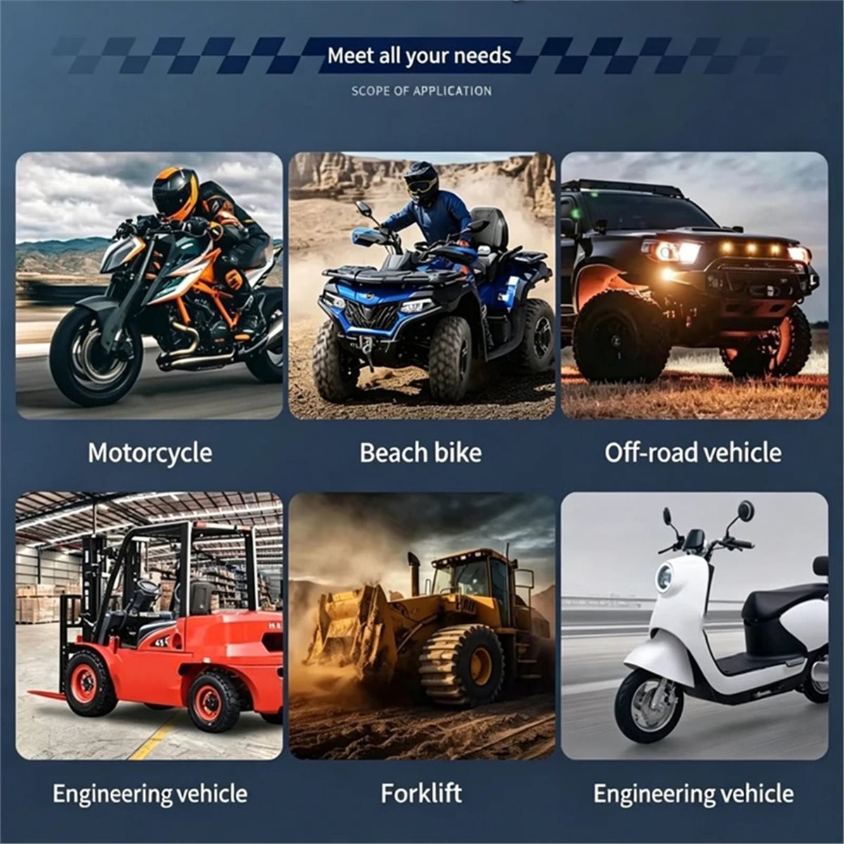 Motorcycle Gear Manufacturers - Reflektor LED 3 cale PHONE&GEAR do