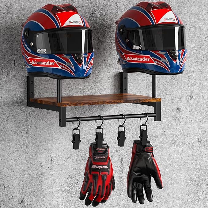 Drewniany uchwyt ścienny na ka – Motorcycle Gear Garage Storage recenzja i cena